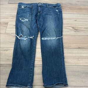 Joe's Jeans Blue Denim with Tan Patch